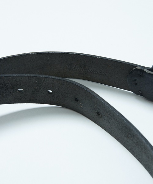 dulcamara レザーベルト Dulcamara ベルト カラーバックルベルト - Black メンズ