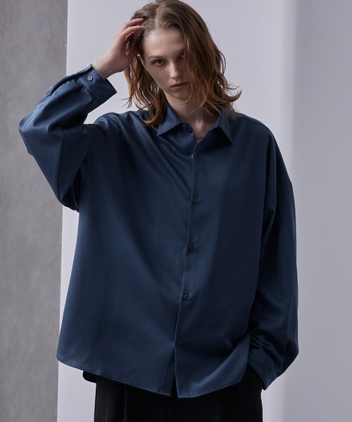 シャツ メンズ シンプル ベーシック ルーズフィット 韓国 L1769 Loose シャツ ベーシック ワイドルーズシャツ メンズ レディース