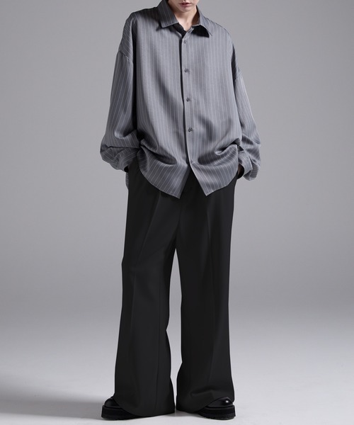 ブラウス シャツ men's like basic long sleeve shirt - メンズライクベーシックシャツ - レディース メンズ Loose シャツ ベーシック ワイドルーズシャツ メンズ レディース