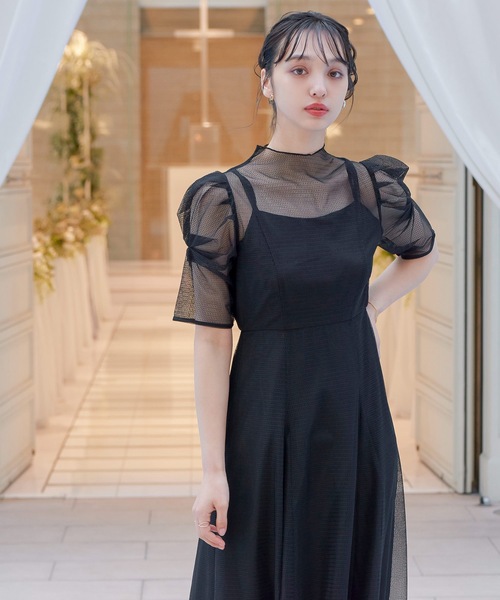 素敵 ボリューム袖 パーティーにも◎長袖 ワンピース ドレス 楽天市場】《サイズ交換無料》 【M-3L】パーティードレス