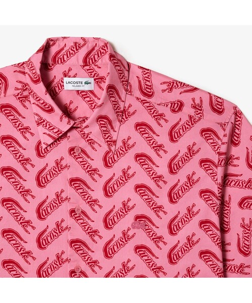LACOSTE（ラコステ） シャツ トーナルカラーリング総柄シャツ メンズ