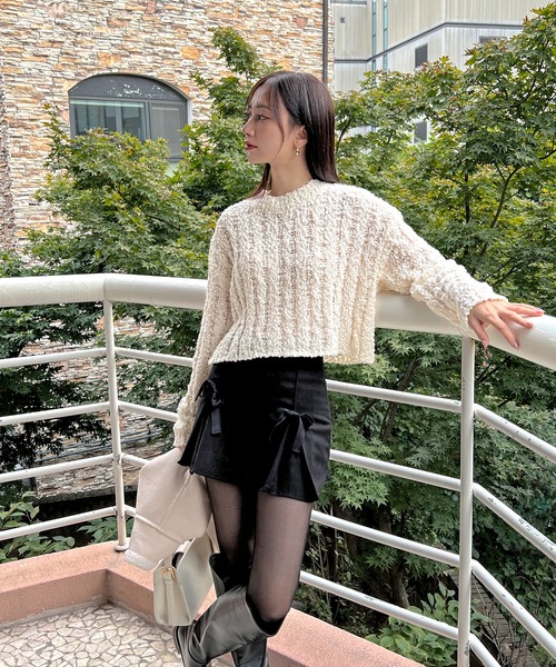 【MUCENT】★人気★ビーマイン リボンプリーツスカート リボンプリーツスカート (2COLOR) - MUCENT | 60% - アジア