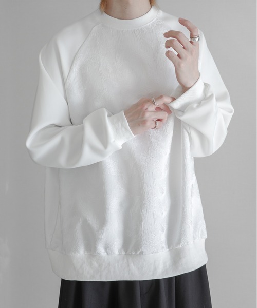 KUUUPY（クーピー） トレーナー スウェット Docking Jacquard Pullover