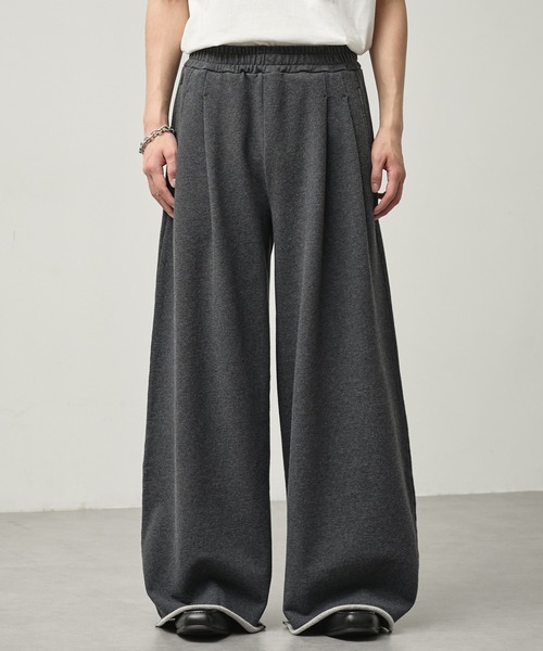 CALLNE ワイドパンツ スウェットパンツ ジャージ 「CALLNE」2tuck