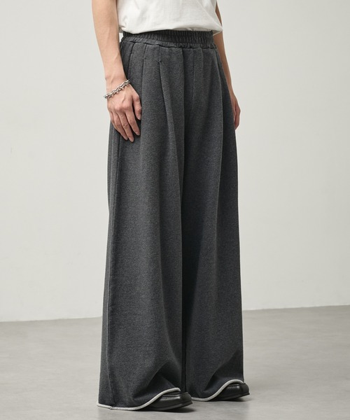 CALLNE ワイドパンツ スウェットパンツ ジャージ 「CALLNE」2tuck