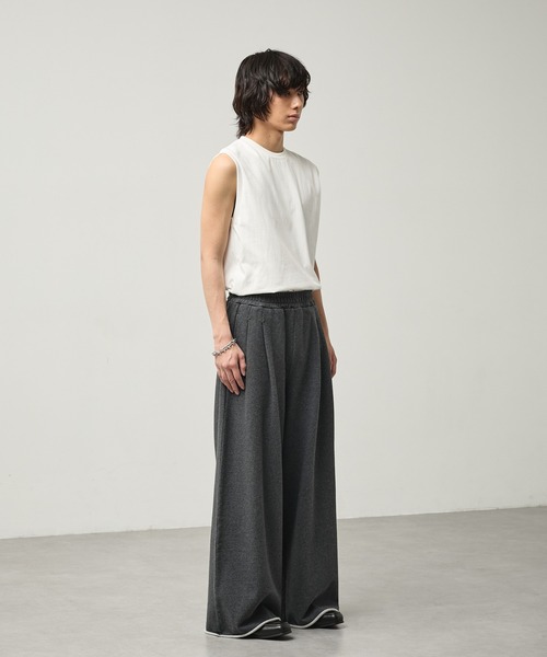 CALLNE ワイドパンツ スウェットパンツ ジャージ 「CALLNE」2tuck