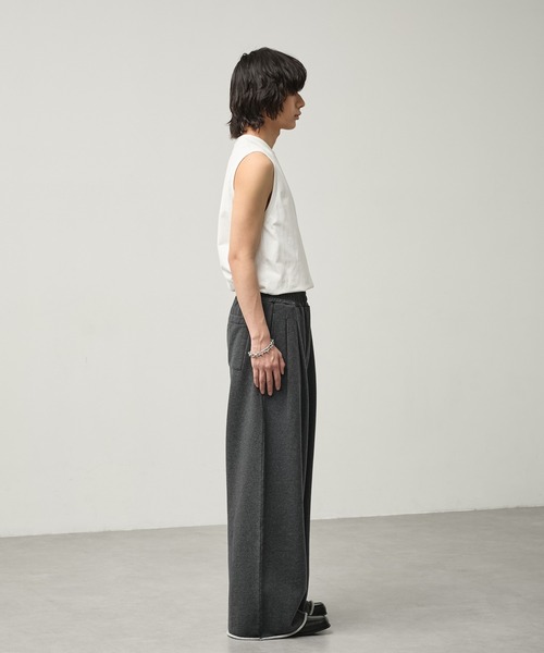 CALLNE ワイドパンツ スウェットパンツ ジャージ 「CALLNE」2tuck