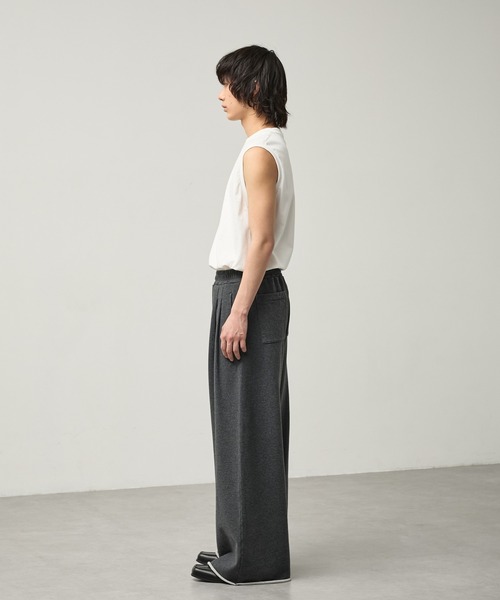 CALLNE ワイドパンツ スウェットパンツ ジャージ 「CALLNE」2tuck