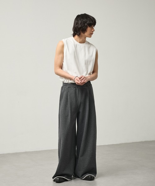 CALLNE スウェットパンツ ジャージ 「CALLNE」2tuck Cutoff Sweat