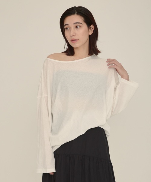 tシャツ 「eL」Sheer Loose Tee LS/100528 レディース tシャツ 「eL」Sheer Loose Tee LS/100528 レディース