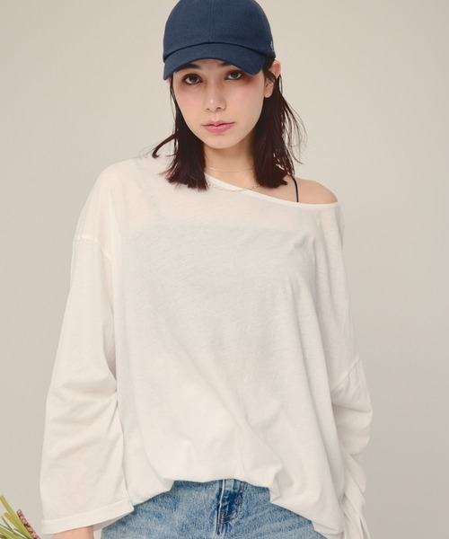 tシャツ 「eL」Sheer Loose Tee LS/100528 レディース tシャツ 「eL」Sheer Loose Tee LS/100528 レディース