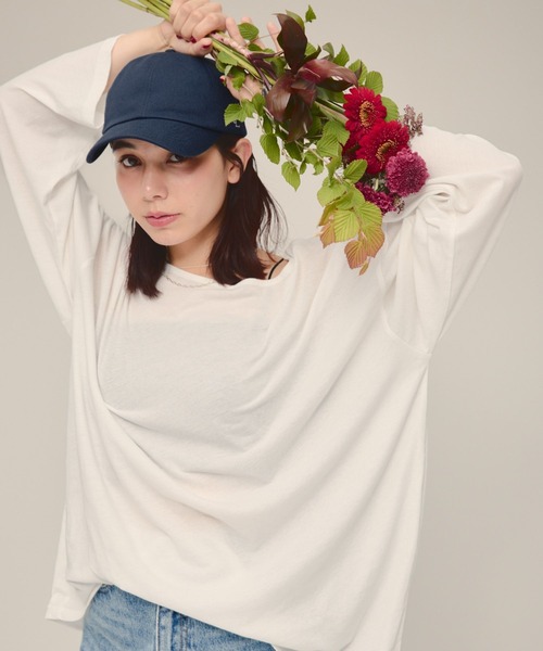 tシャツ 「eL」Sheer Loose Tee LS/100528 レディース tシャツ 「eL」Sheer Loose Tee LS/100528 レディース