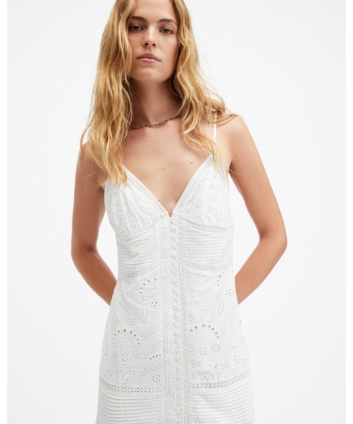 ワンピース DAHLIA DRESS ALLSAINTS ワンピース DAHLIA EMBROIDERED BRODERIE MAXI DRESS