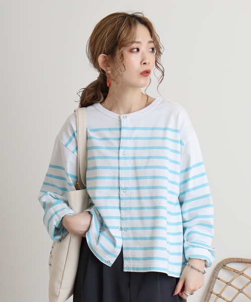 カーディガン MONT KEMMEL YARN DYED 30/2 PLATING JERSRY CREW CARDIGAN SOLID レディース MONT KEMMEL YARN DYED 30/2 PLATING JERSRY CREW CARDIGAN