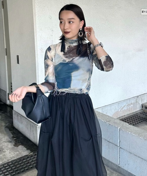 Lui's（ルイス） tシャツ マーブルプリントシアートップス レディース
