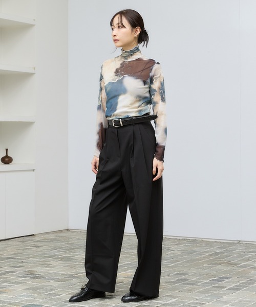 Lui's tシャツ マーブルプリントシアートップス レディース