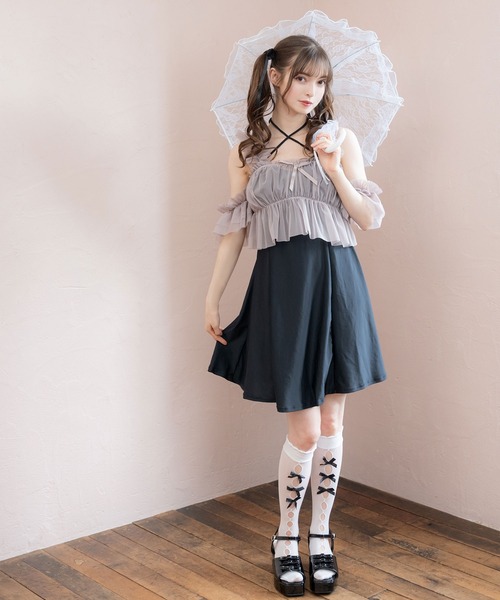 長袖チュール フリル チュール レディー ワンピース 水着 長袖チュール フリル チュール レディー ワンピース 水着