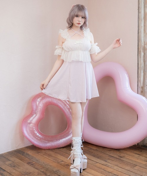 DearMyLoveRose 水着 チュールsetフレアワンピース水着