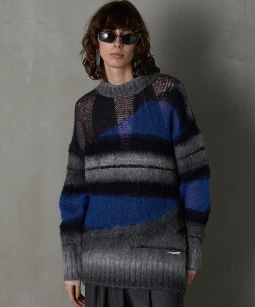 ニット セーター モヘアボーダーニット / Mohair Border Knit レディース メンズ