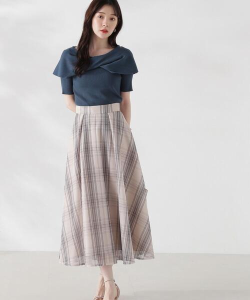 PROPORTION BODY DRESSING スカート メッシュチェックスカート