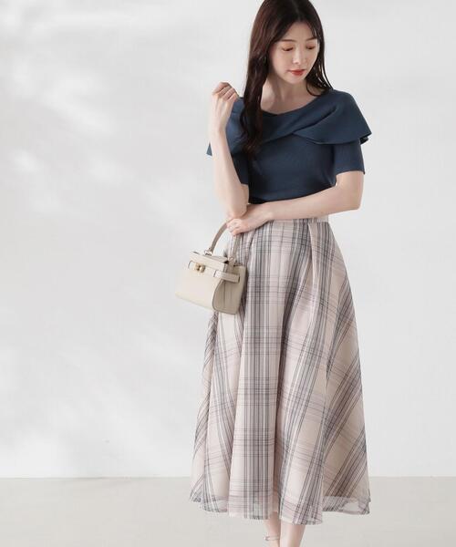 PROPORTION BODY DRESSING スカート メッシュチェックスカート