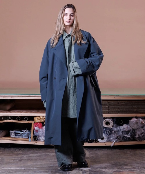 トレンチコート コート 「VOAAOV」 RECYCLE T/C WETHER Trench Coat メンズ レディースの画像