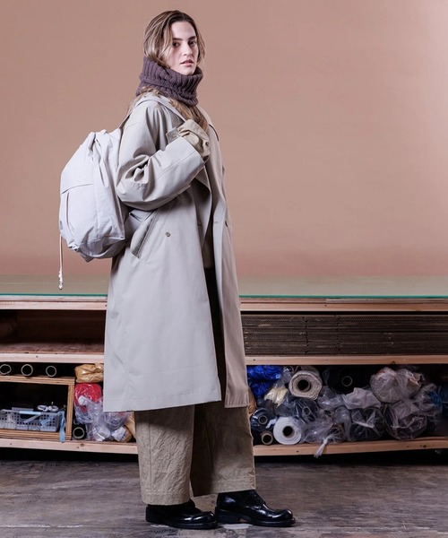 トレンチコート コート 「VOAAOV」 RECYCLE T/C WETHER Trench Coat メンズ レディースの画像