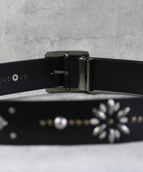 Beautiful Harmony ベルト 40mm フラワースタッズベルト メンズ