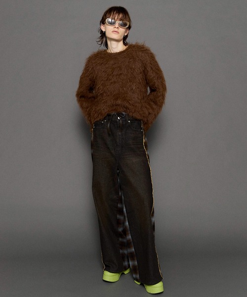 チェックバイカラーデニム【MAISON SPECIAL】 MAISON SPECIAL（メゾンスペシャル）の「Plaid Pattern Bicolor