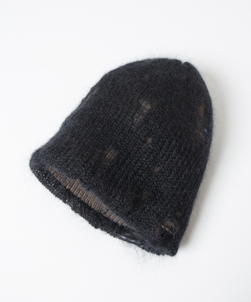 RACAL（ラカル） ニット帽 ニットキャップ Ripped Mohair Wool Layered