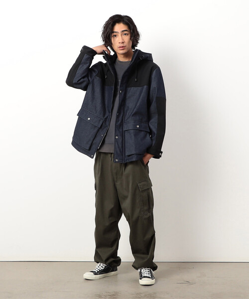 Purple&Yellow マウンテンパーカー ブルー Purple&Yellow マウンテンパーカー ウインドブレーカー フリース