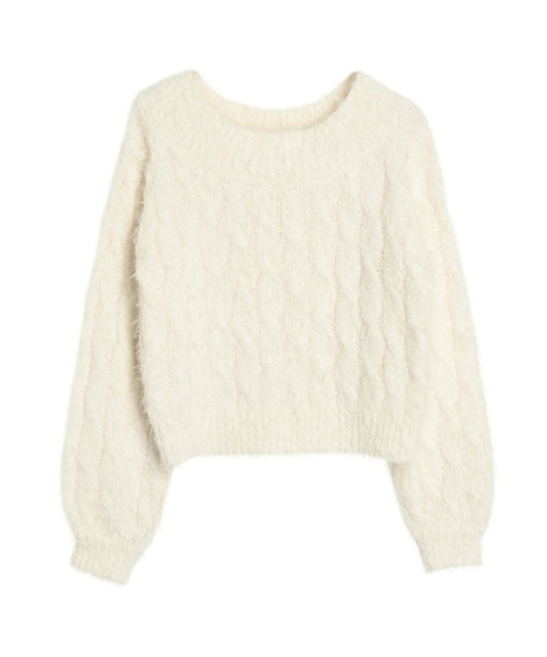 CALNAMUR（カルナムール） ニット セーター 2WAY MIX YARN CABLE KNIT