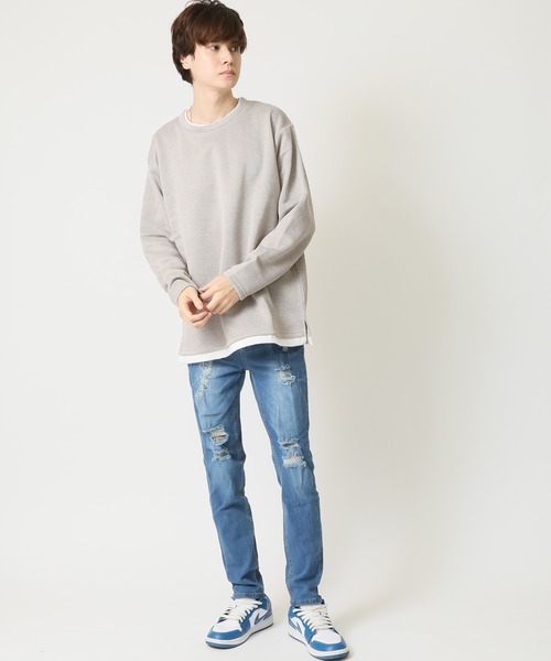 LAYERED SHIRT / YELLOW / ストライプレイヤードシャツ | シープ