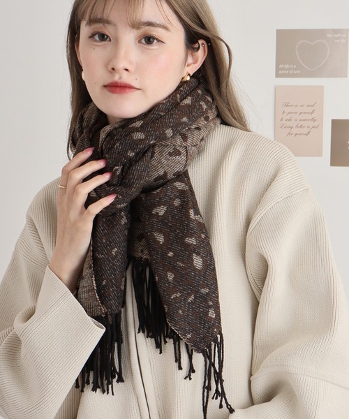 GUCCI レオパードストール 赤茶 ストール マフラー ウルトラソフト