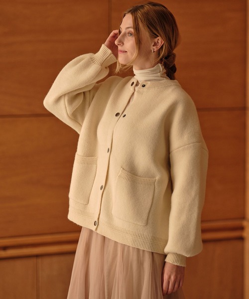 トキドキ ジャケット ノーカラージャケット ノーカーラーヒップまで