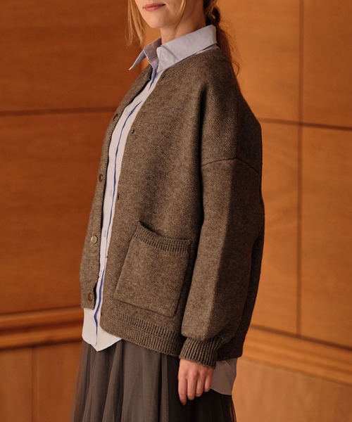 トキドキ ジャケット ノーカラージャケット ノーカーラーヒップまで