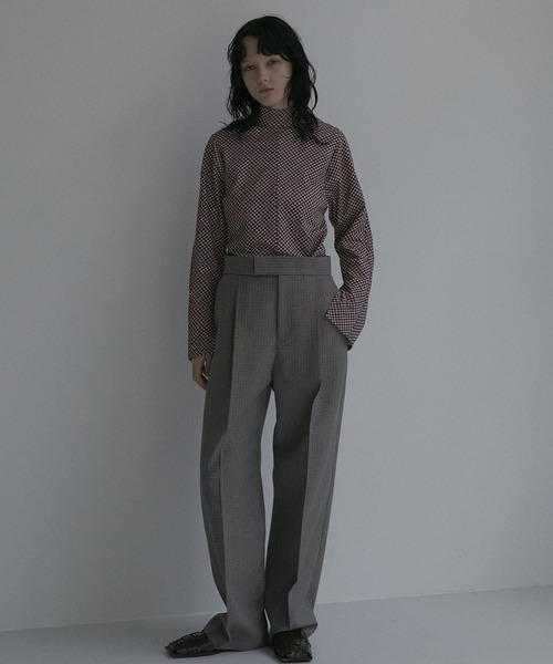 LE CIEL BLEU（ルシェルブルー） パンツ チェックタックパンツ / Check