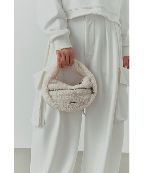 ALEXIA STAM（アリシアスタン） ハンドバッグ Fur Round Hand Bag