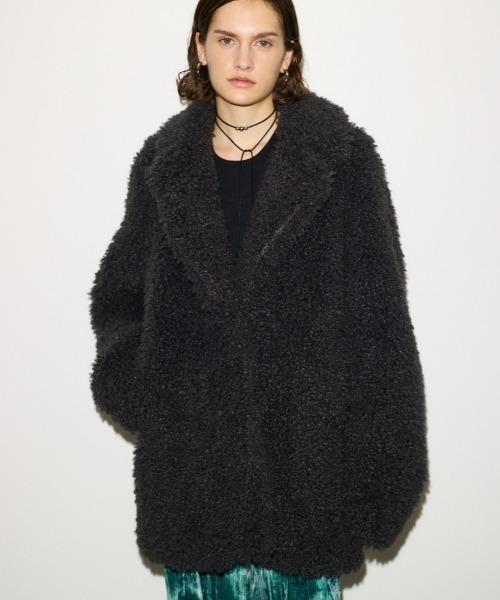 THROW by SLY コート アウター F/FUR TAILOR COAT フェイクファー
