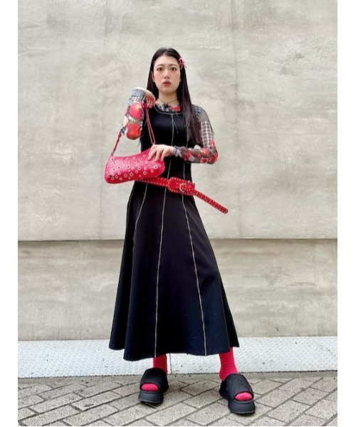 Desigual（デシグアル） パーティードレス ワンピース 夏 配色ステッチ 