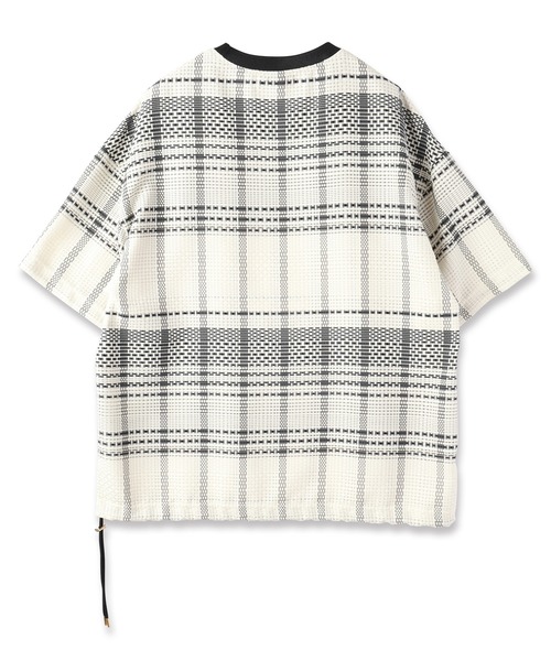 トップス cullni check pull over CULLNI ONLINE / Sheer Check Cloth Drawstring Pullover