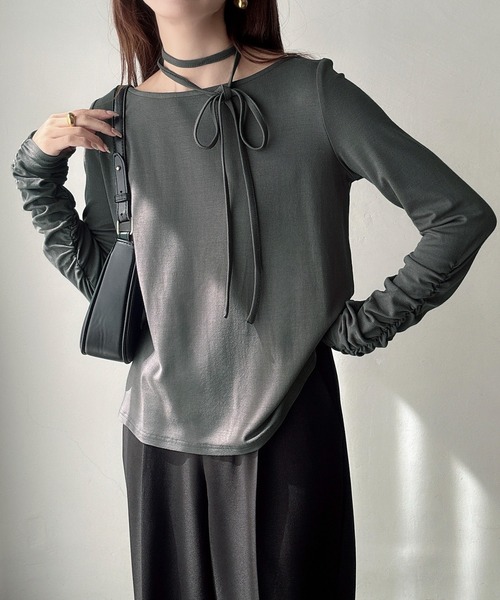 Meiru tシャツ チョーカー付きトップス レディース : ZOZOTOWN