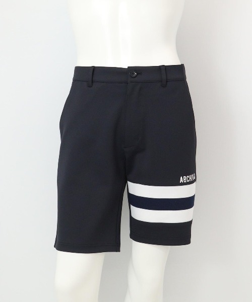 ARCHIVIO ブラックショートパンツ UVカット archivio パンツ 「MENS」部分切替UV速乾ショートパンツ メンズ