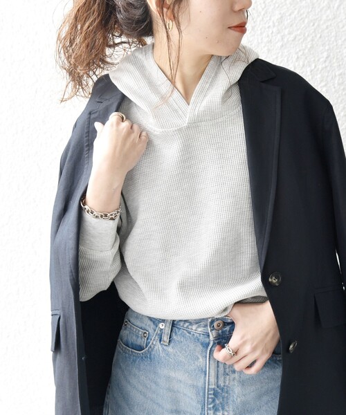 「SHIPS any」 プルオーバーパーカー ONE SIZE グレー レディース SHIPS any 「SHIPS any」 プルオーバーパーカー ONE SIZE ライト