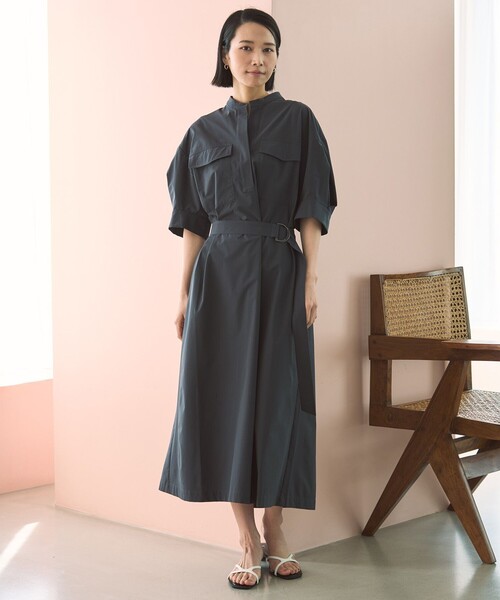 【pink】訳あり新品アンフィーロFINE MOVE サッシュワンピース UNFILO ワンピース 「UVケア/撥水」FINE MOVE サッシュ