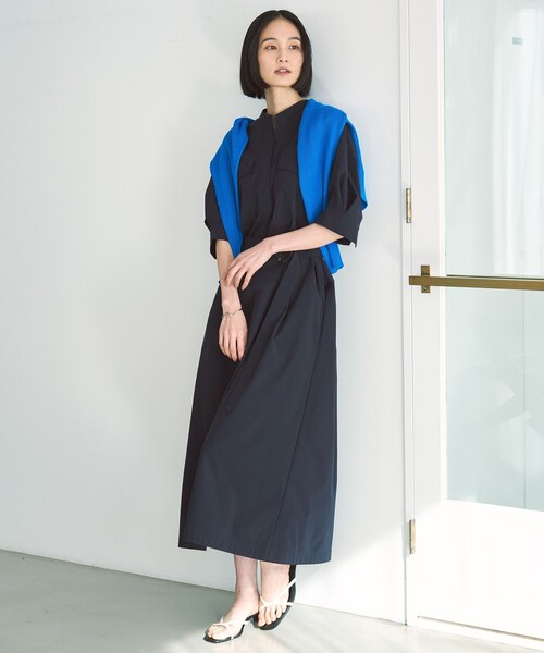 【pink】訳あり新品アンフィーロFINE MOVE サッシュワンピース UNFILO ワンピース 「UVケア/撥水」FINE MOVE サッシュ
