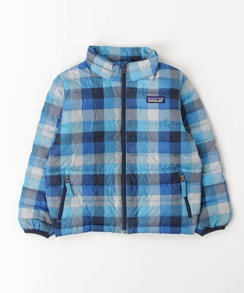 【パタゴニア】ダウンジャケット　子供服130㎝　キッズ　総柄　希少カラー　h パタゴニア】ダウンジャケット 子供服130㎝ キッズ 総柄 希少カラー h