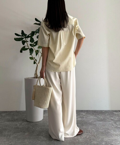 fredy emue ブラウス シャツ FR刺繍半袖シャツ レディース