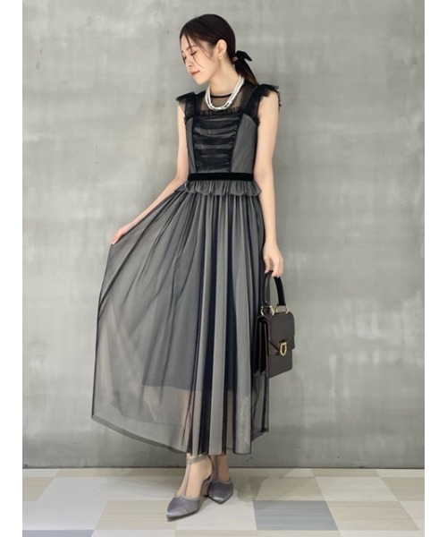 LILY BROWN ノースリーブロングワンピース グレー LILY BROWN 「LILY BROWN」 ノースリーブワンピース 0 グレー
