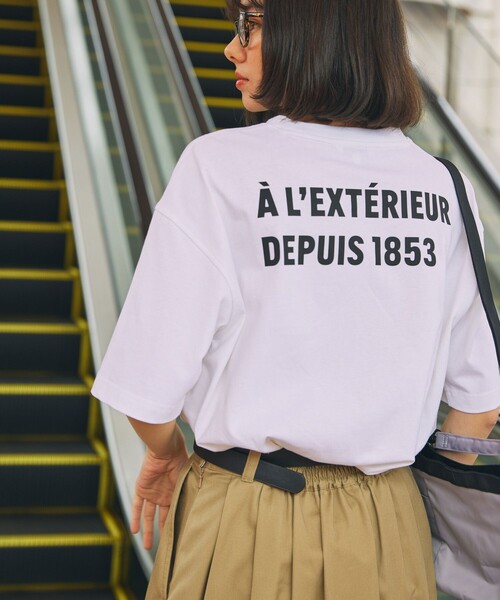 AIGLE tシャツ 「EC限定」AIGLE オーバーサイズバックプリント